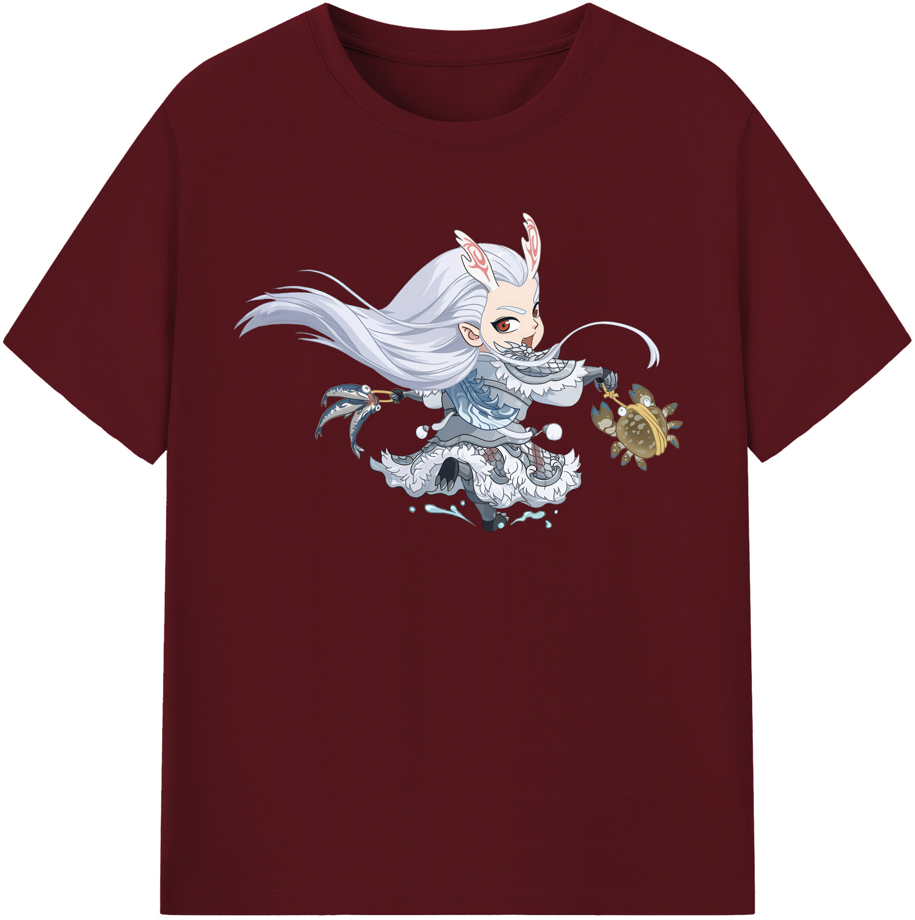 （画像用） Ne Zha 2 ナタ 魔童の大暴れ 綿100％半袖Tシャツ（フロントプリント）